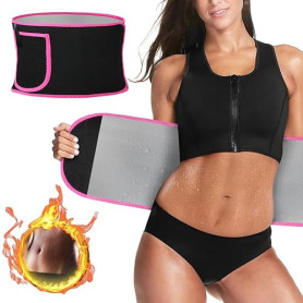 ACWOO Ceinture Lombaire Homme Femme, Ceinture de Sudation avec Sac Téléphone, Ceinture Sudation Ajustable, Sport Soutien du Dos,