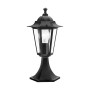 Eglo Lampe extérieure LATERNA 4, luminaire extérieur pour jardin, borne éclairage extérieur en fonte d'aluminium et verre, noir,