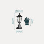 Eglo Lampe extérieure LATERNA 4, luminaire extérieur pour jardin, borne éclairage extérieur en fonte d'aluminium et verre, noir,