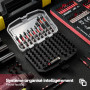 GEINXURN 83 Pièces Coffret d’embouts de Tournevis en Acier S2 Magnétique Torx/Phillips/Pozidriv/Plat/Hex Embouts de Vissage, Por