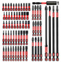 Geinxurn Professional 68 Pièces Embouts de Vissage aux Chocs (PH-, TX-, PZ-, SL-, Hex), Embout Magnétique pour Visseuse Tournevi