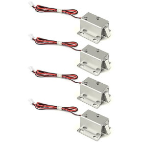 QWORK® DC 12V verrous électromagnétiques, Pour tiroir d'armoire, coffres forts armoire de porte, 4pcs