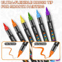 NICETY 180 Couleurs Feutres Acryliques – Marqueurs Pinceaux pour Peinture sur Pierre, Bois, Verre, Céramique – Pointe Pinceau 1-