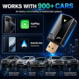 Adaptateur CarPlay sans Fil – Adaptateur Android Auto sans Fil, Wi-FI 5,8GHz Plug & Play, Mini et Stable, iOS 10+/Android 10+, C