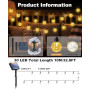 btfarm 10M Guirlande Solaire Exterieur, LED Guirlande Lumineuse Exterieure Solaire IP65 Étanche, 8 Modes Lumiere Solaire Extérie