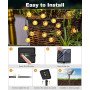 btfarm 10M Guirlande Solaire Exterieur, LED Guirlande Lumineuse Exterieure Solaire IP65 Étanche, 8 Modes Lumiere Solaire Extérie