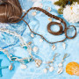 PLIGREAT 60 Pcs Ornements de Cheveux Tresses Coquillage Conque Dreadlock Anneaux Pendentifs Eté Plage Style Tressé Cheveux Tress