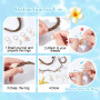 PLIGREAT 60 Pcs Ornements de Cheveux Tresses Coquillage Conque Dreadlock Anneaux Pendentifs Eté Plage Style Tressé Cheveux Tress
