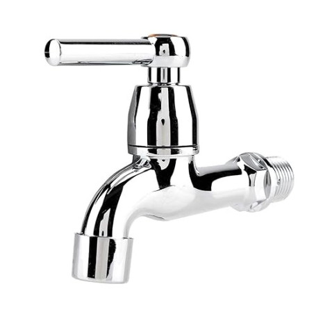 Robinet Mural pour Lavabo et Cuisine - Simple Poignée, Eau Froide - Pratique pour Lave-vaisselle, Lave-linge et Salle de Bain