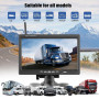 CAMECHO Caméra de Recul sans Fil IP68 Imperméable à la Vision de Nuit Caméra Grand Angle avec 7 Pouces HD Moniteur pour Tous Les