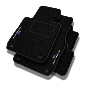 Performance Tapis de Sol personnalisés en Velours Tapis Voiture destiné à BMW Serie 3 F30 2012-2018 - Standard, Perforé, Bleu Bl