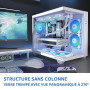 MUSETEX Boitier PC ATX,6 Ventilateurs PWM ARGB préinstallés,Support RAD 360MM Boitier PC Gamer,Type-C 270° Full View Verre tremp