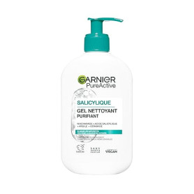 Garnier Pure Active - Gel Nettoyant Moussant - Purifie, Hydrate & Élimine Les Impuretés - Acide Hyaluronique, Céramide, Argile -