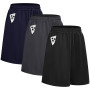 DDOBB Lot de 3 shorts de sport courts pour homme, avec poches, pantalon de course pour homme, avec cordon de serrage, pantalon d