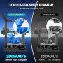 SUNLU 4KG Filament PLA Haute Vitesse 1.75 mm pour Imprimante 3D Rapide, Conçu pour l'Impression à Grande Vitesse, HS-PLA, Paquet
