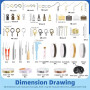 GLARKS Kit de fabrication de bijoux 950 pièces avec outils de fabrication de bijoux, pince à bijoux, fils à perler, apprêts de b