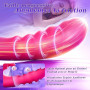 Rabbit Vibromasseurs Feminin, Sextoyse Femme Clitoridienne 12 Modes de Vibration, Tige Épaisse en Silicone Gode Vibro-masseur Se