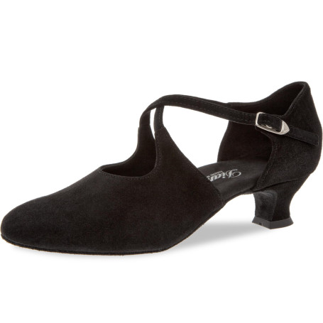 Diamant Femmes Chaussures de Danse 052-112-001 - Suède Noir - Extra Large - 4,2 cm Spanish - Made in Germany