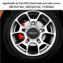 Pack De 4 Enjoliveurs De Roue, Enjoliveurs De Roue avec Bord Chromé pour Fiat 500 51884863 Compatible avec 68078419ac 68078421ac