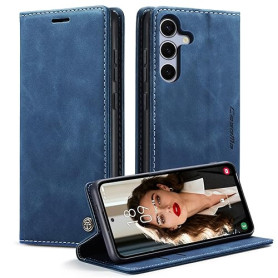 KZB Coque pour Samsung Galaxy S25 FE 5G Etui Premium Housse en Cuir Pochette Protection Portefeuille Rabat Clapet Case Porte Car