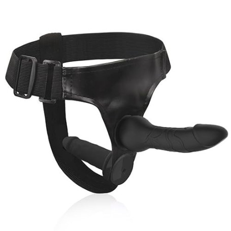 BDSMJOY Double Gode Ceinture,Double Godes Ceintures avec 2 Godemichets Sex Toýs Femme lesbienne,Gode Ceinture Silicone Double Co