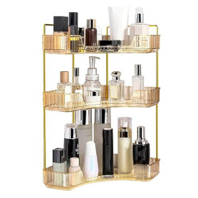 BONJUME Organisateur De Maquillage, Organisateur De Cosmétiques Avec 3 Niveaux Boîte De Rangement Multifonctionnelle Pour Parfum
