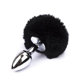 OnundOn Plug anal en forme de queue de renard avec queue de renard - Jouet sexuel pour couple - Diamètre : 40 mm - Noir