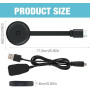 Mineup Dongle HDMI sans Fil, 2,4/5 GHz Adaptateur HDMI sans Fil, Miracast Dongle 4K, Récepteur d'Affichage WiFi pour TV Stick/An