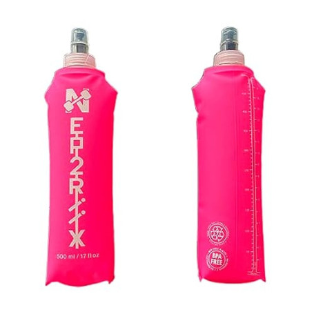 Pack de 2 Flasques Running 500ml Ultra-Légères Soft Flask – Gourdes Souples pour Course à Pied, Trail, Marathon, Randonnée – Pli