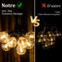 JEYMORKEY Guirlande Lumineuse Guinguette Exterieur 45M - G40 62+2 LED