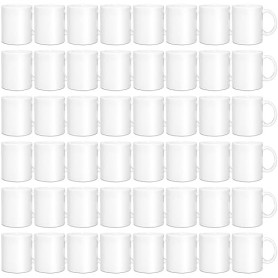 SUBLOVER 11 oz Ensemble de 48 Blanc tasses à sublimation, Céramique Personnalisé Mugs et Tasses à café pour Cadeau Collègue Idée