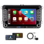 KTTCORLP Linux Autoradio Carplay Golf 6 5 VW Passat Jetta Caddy Polo CC Tiguan EOS T5 Skoda, 7 Pouces sans Fil Carplay & Android