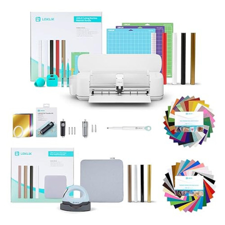LOKLiK Design Bundle: Lancez Votre Marque Avec la Mini Presse à Chaud et la Machine de Découpe iCraft. Personnalisez des Tissus,
