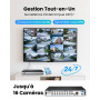 ZOSI 16CH 4-en-1 1080P Full HD DVR Enregistreur Vidéo Numérique avec 4TB HDD Intégré, Détection de Véhicule et de Personne, Noti