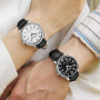 HANPOSH Montre Homme Bracelets en Cuir avec Grand Cadran numérique, faciles à Lire, Montres à Quartz étanches Montres pour Homme