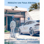 aosu 3K Caméra Surveillance WiFi Exterieure sans Fil, 5MP Camera Exterieur Solaire, 360° PTZ Suivi Automatique Détection IA Pers
