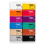 Staedtler FIMO professional - Set 12 pains de pâte à modeler - 25 grammes - Couleurs basiques assorties - 8043 C12-1