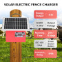 32KM cloture electrique solaire cloture electrique, 9,5 kV berger électrique Contrôleur pour chevaux, clôture électrique 0,5 J p
