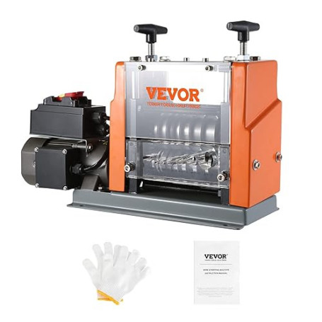VEVOR Machine à Dénuder Électrique 1,5-25 mm Dénudeur Câble Auto Motorisé 60 W Dénudeuse Pince à Dénuder Dépouillement Fil Repèr