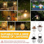 4 Pièces Lampe Solaire de Rechange avec Ampoule, 7cm Lampes Solaires de Rechange pour Lanterne Solaire Remplacement de Couvercle