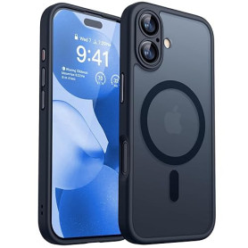 CANSHN Coque Magnétique pour iPhone 17 (6,3 Pouces), Compatible avec MagSafe, [Protection Complète de l'appareil Photo] Housse F