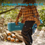 SEESII Mini Tronçonneuse à Batterie 2x4000mAh, 6 Pouces Tronçonneuse Électrique sans Fil avec Injecteur de Lubrifiant et Chaîne
