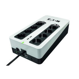 Eaton - Onduleur Parafoudre 3S 850 DIN - Off-line UPS - Alimentation Sans Interruption - Puissance 850VA (8 prises DIN, Silencie