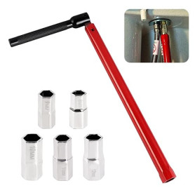 Kitnelw Clé Robinet Jeu de Clés à Écrou de Robinet sur Pied sur Pied Outil 8-12 mm pour Installations Plomberie Robinets d'Évier