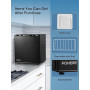 FOHERE Mini Réfrigérateur 46L, Mini Frigo avec Congélateur, Thermostat Réglable, Économie d'Énergie, Silencieux, Porte Réversibl