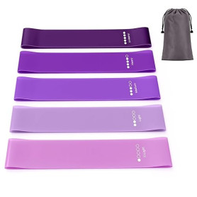 5 Bandes Elastique Musculation avec 5 Niveaux de Force, Elastique Sport pour Fitness Pilates Yoga la Musculation -Bande de Resis