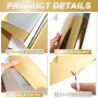 Papier cartonné miroir doré et argenté A4 – 26 feuilles (13 dorées + 13 argentées), 250 g/m², métallisé, réfléchissant, pour déc