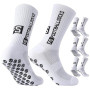 Lot de 3 paires de chaussettes de football 35-39 40-44 45-49 - Chaussettes de football antidérapantes - Respirantes - Antidérapa