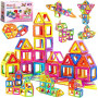 Vautvis Construction Magnetique Enfant, 61 Pièces Bloc de Construction Magnétique, Jeu de Aimantés, Jeu de Construction Magnétiq