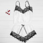 KOEMCY Ensemble Pyjama Femme Bretelles Satin Vêtements de Nuit Sexy Caraco Short Dentelle Tenue Élégante Robe de Nuit Confortabl